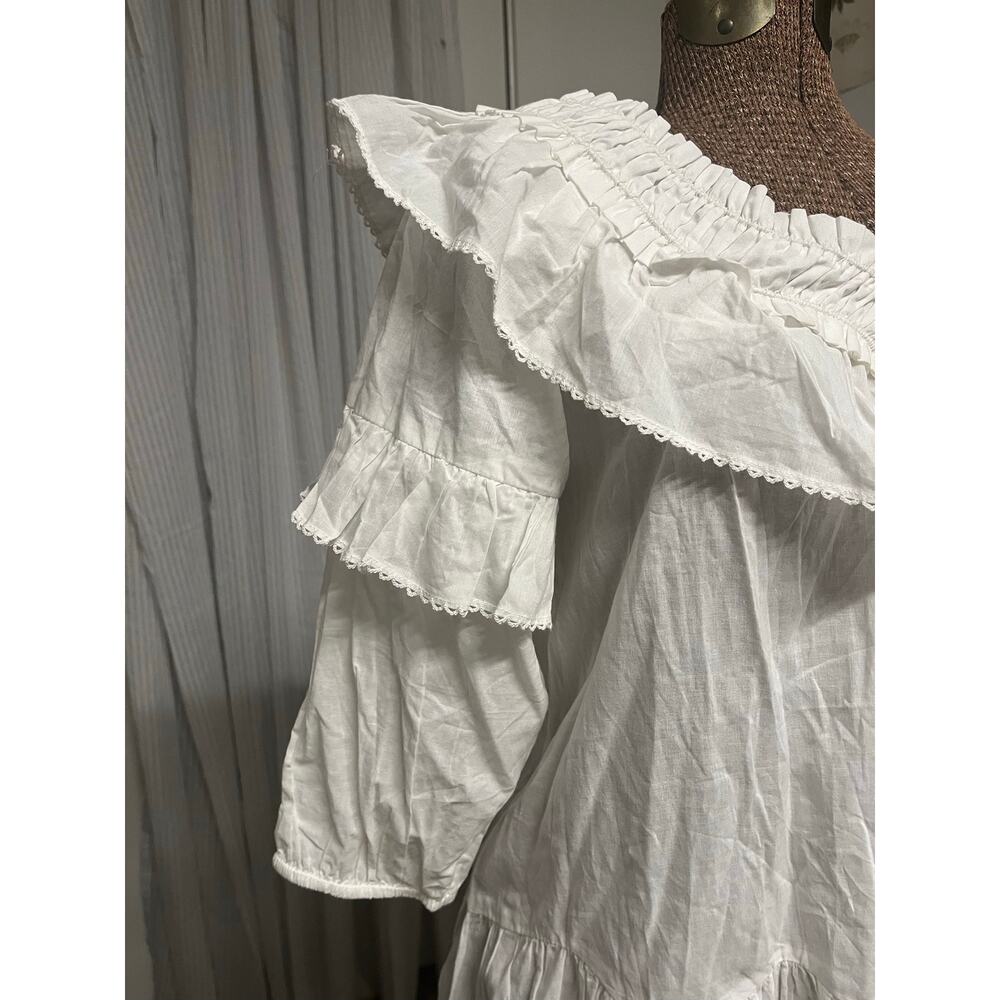 Anthropologie Cleobella Women’s Mini Dress Size S Ruffle Romantic Cottagecore - Picture 3 of 9